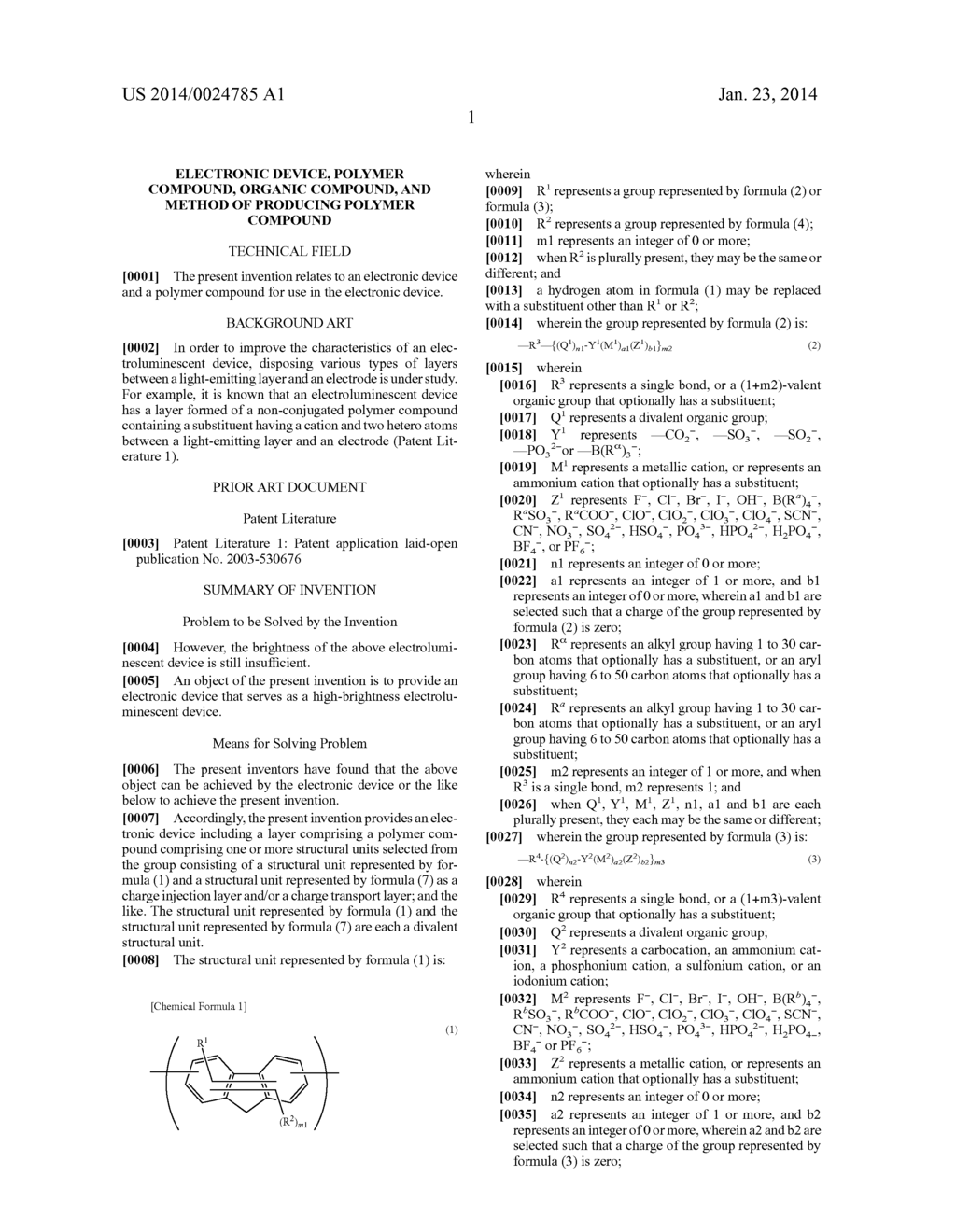 ELECTRONIC DEVICE, POLYMER COMPOUND, ORGANIC COMPOUND, AND METHOD OF     PRODUCING POLYMER COMPOUND - diagram, schematic, and image 02