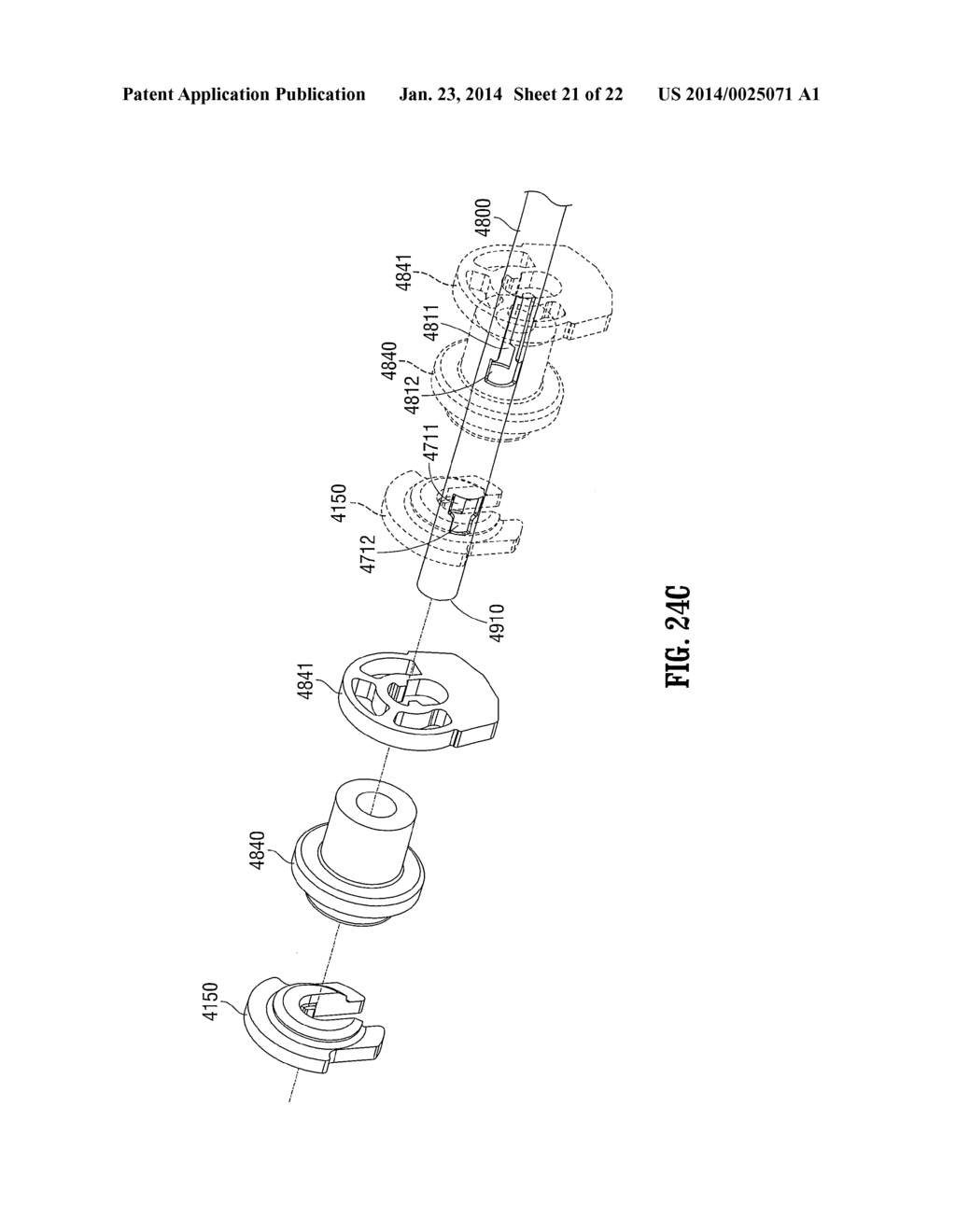 SIMPLIFIED SPRING LOAD MECHANISM FOR DELIVERING SHAFT FORCE OF A SURGICAL     INSTRUMENT - diagram, schematic, and image 22