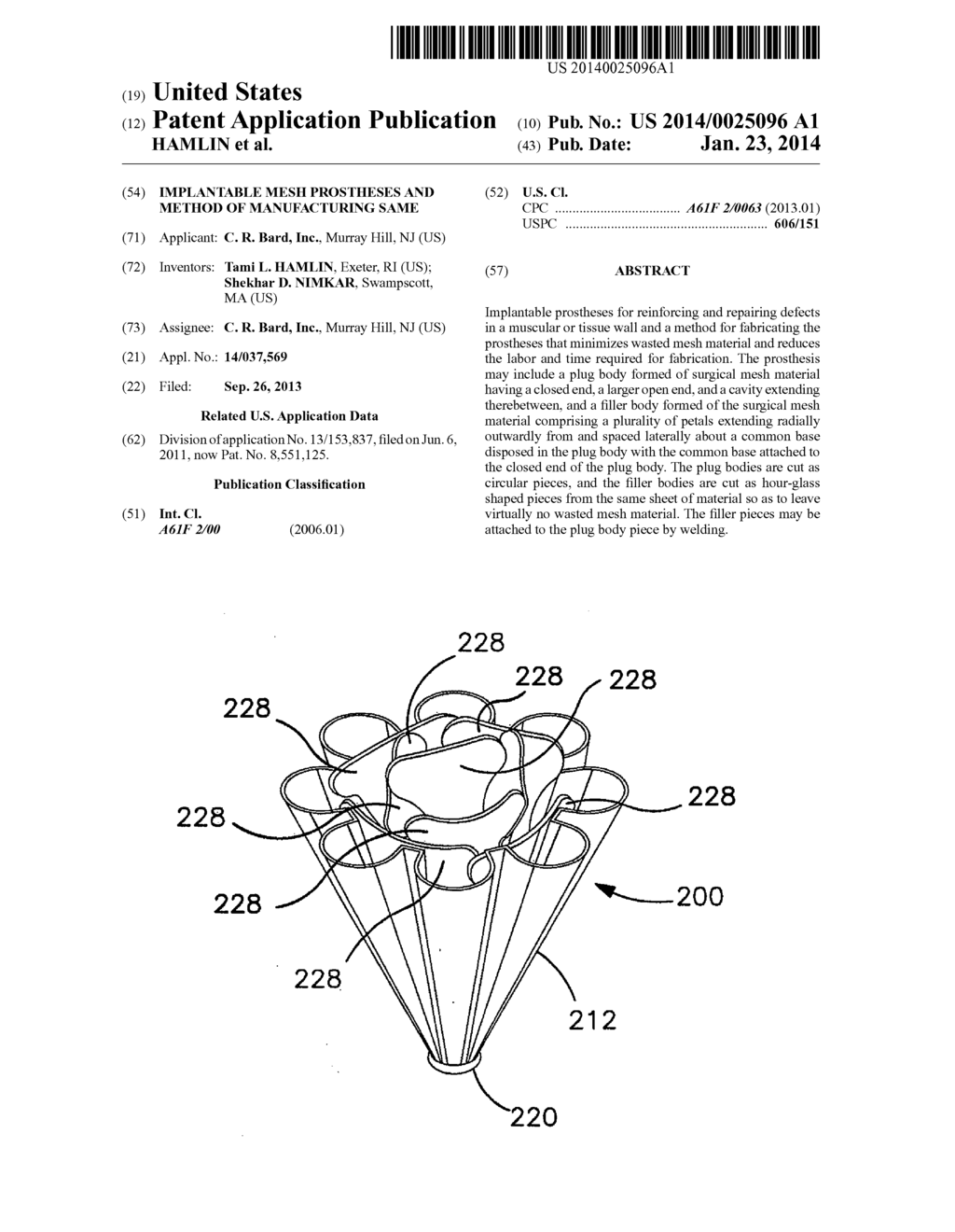 IMPLANTABLE MESH PROSTHESES AND METHOD OF MANUFACTURING SAME - diagram, schematic, and image 01