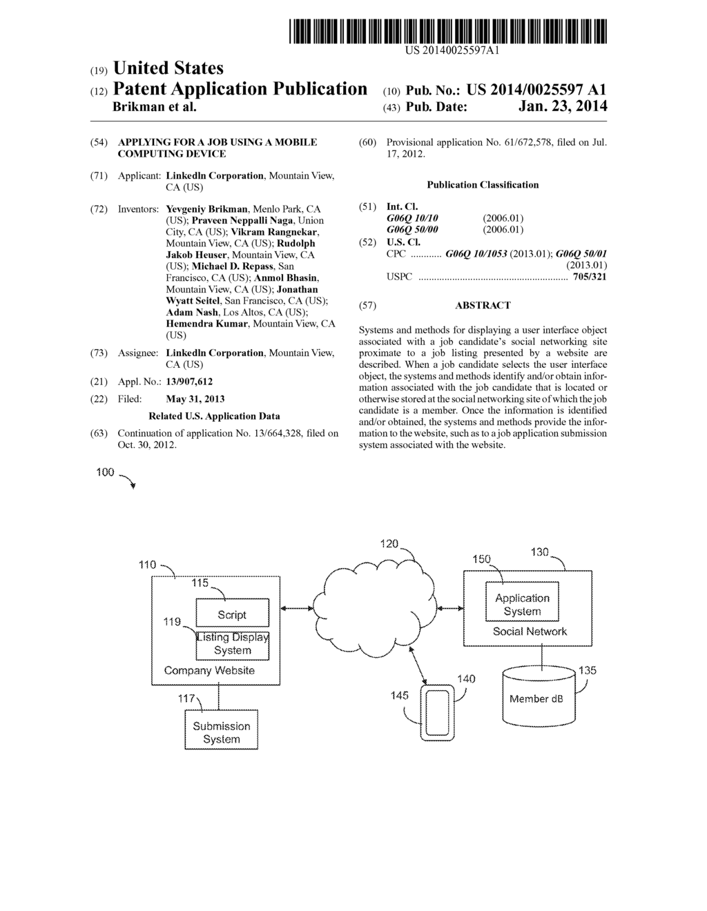 APPLYING FOR A JOB USING A MOBILE COMPUTING DEVICE - diagram, schematic, and image 01