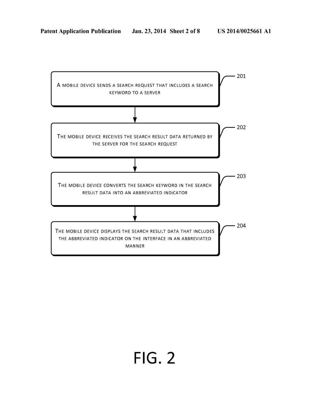 METHOD OF DISPLAYING SEARCH RESULT DATA, SEARCH SERVER AND MOBILE DEVICE - diagram, schematic, and image 03