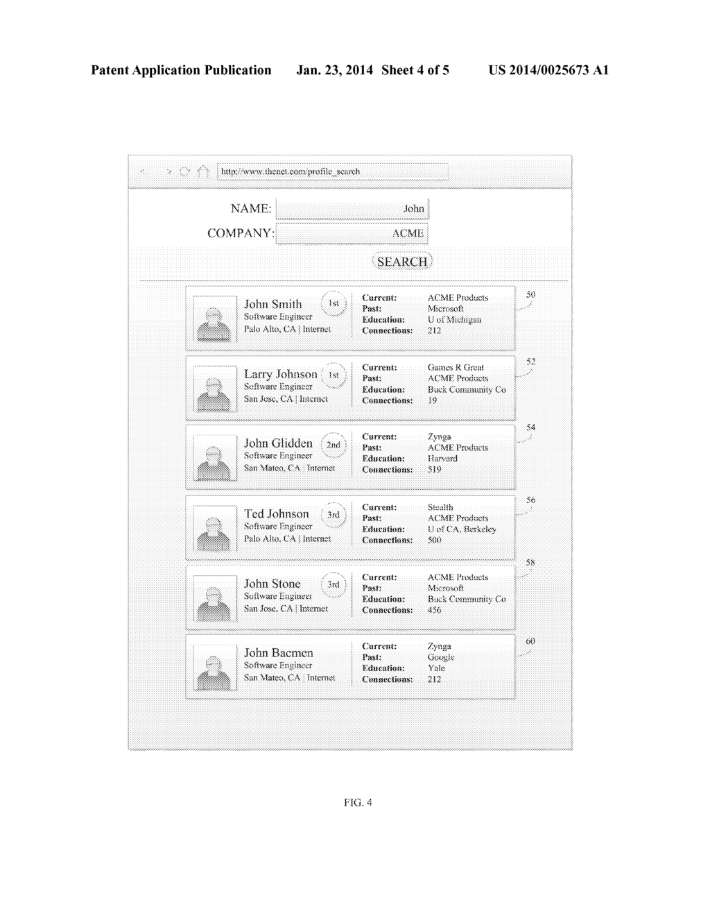 TECHNIQUES FOR ESTIMATING DISTANCE BETWEEN MEMBERS OF A SOCIAL NETWORK     SERVICE - diagram, schematic, and image 05