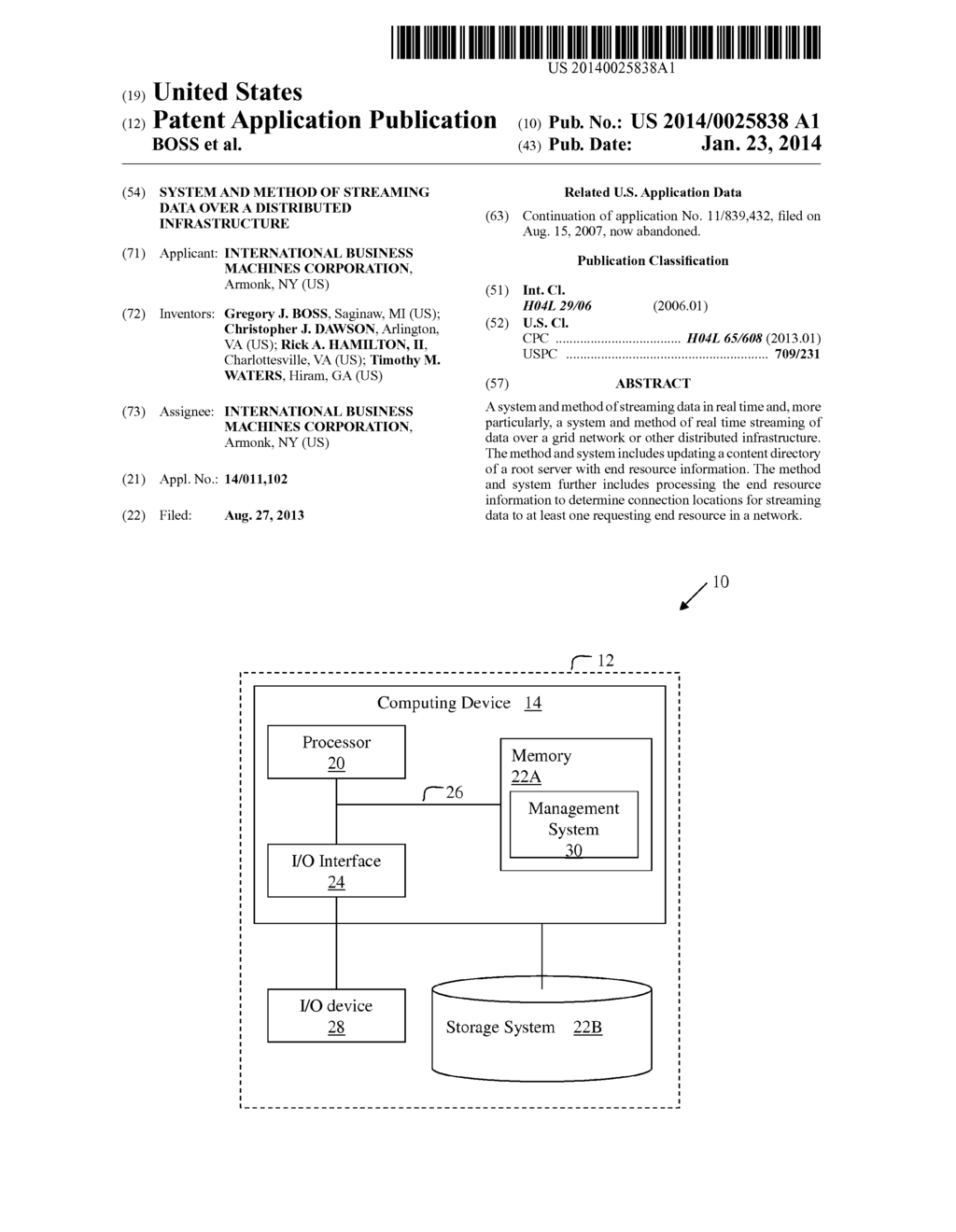 SYSTEM AND METHOD OF STREAMING DATA OVER A DISTRIBUTED INFRASTRUCTURE - diagram, schematic, and image 01