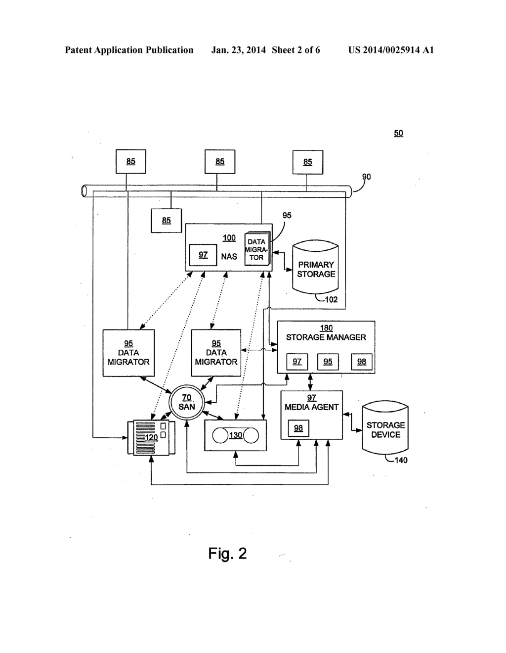 SYSTEMS AND METHODS FOR PERFORMING STORAGE OPERATIONS USING NETWORK     ATTACHED STORAGE - diagram, schematic, and image 03