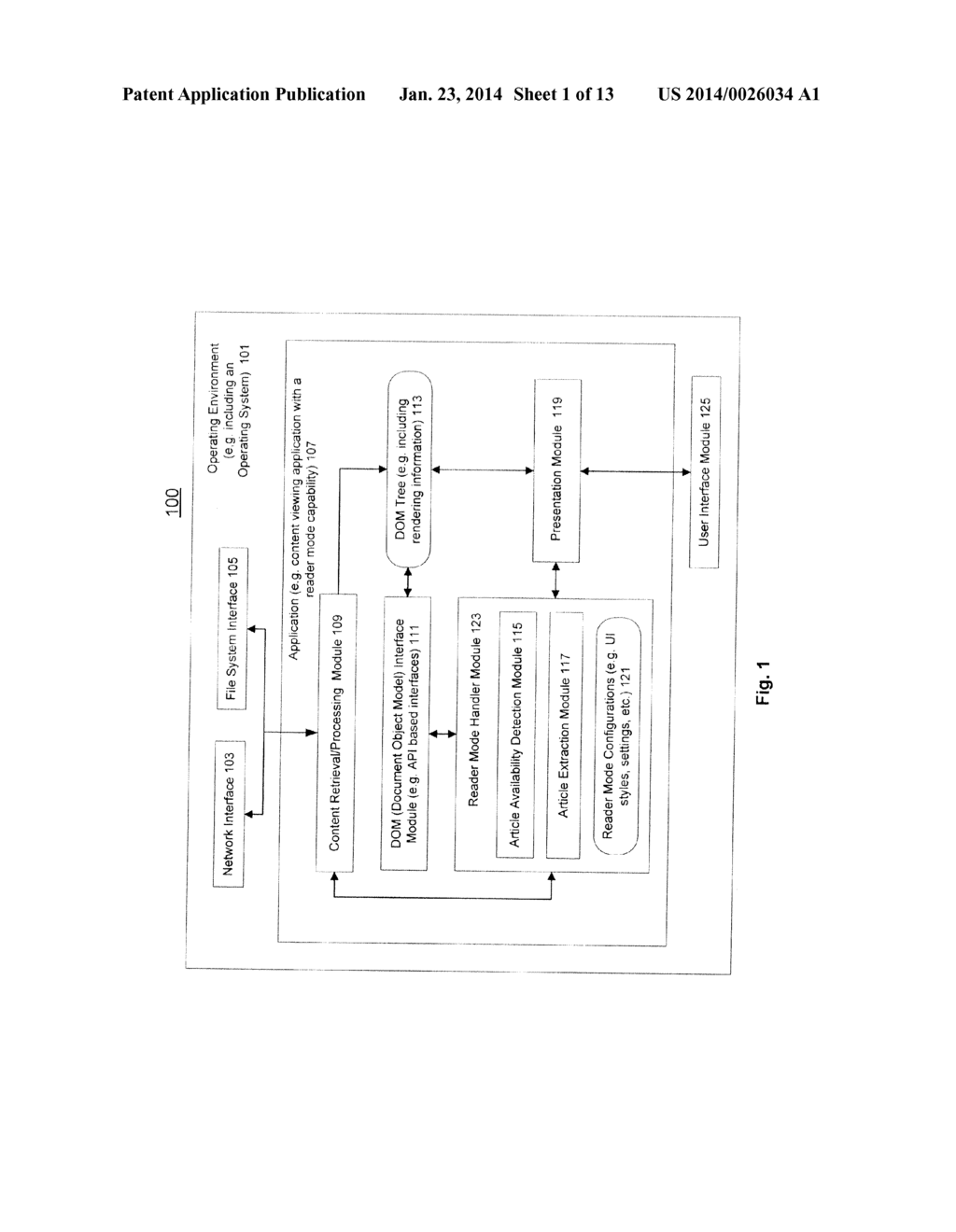 READER MODE PRESENTATION OF WEB CONTENT - diagram, schematic, and image 02