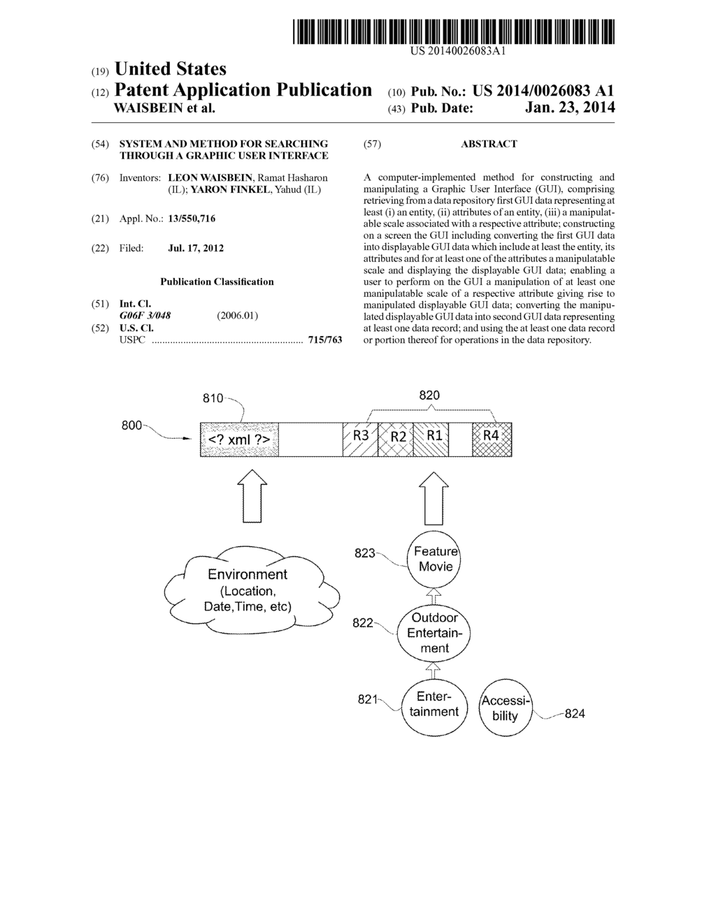 SYSTEM AND METHOD FOR SEARCHING THROUGH A GRAPHIC USER INTERFACE - diagram, schematic, and image 01