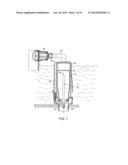 TOILET DISCHARGE VALVE ASSEMBLY HAVING MOVEABLE BUOYANT FLOAT THEREIN diagram and image