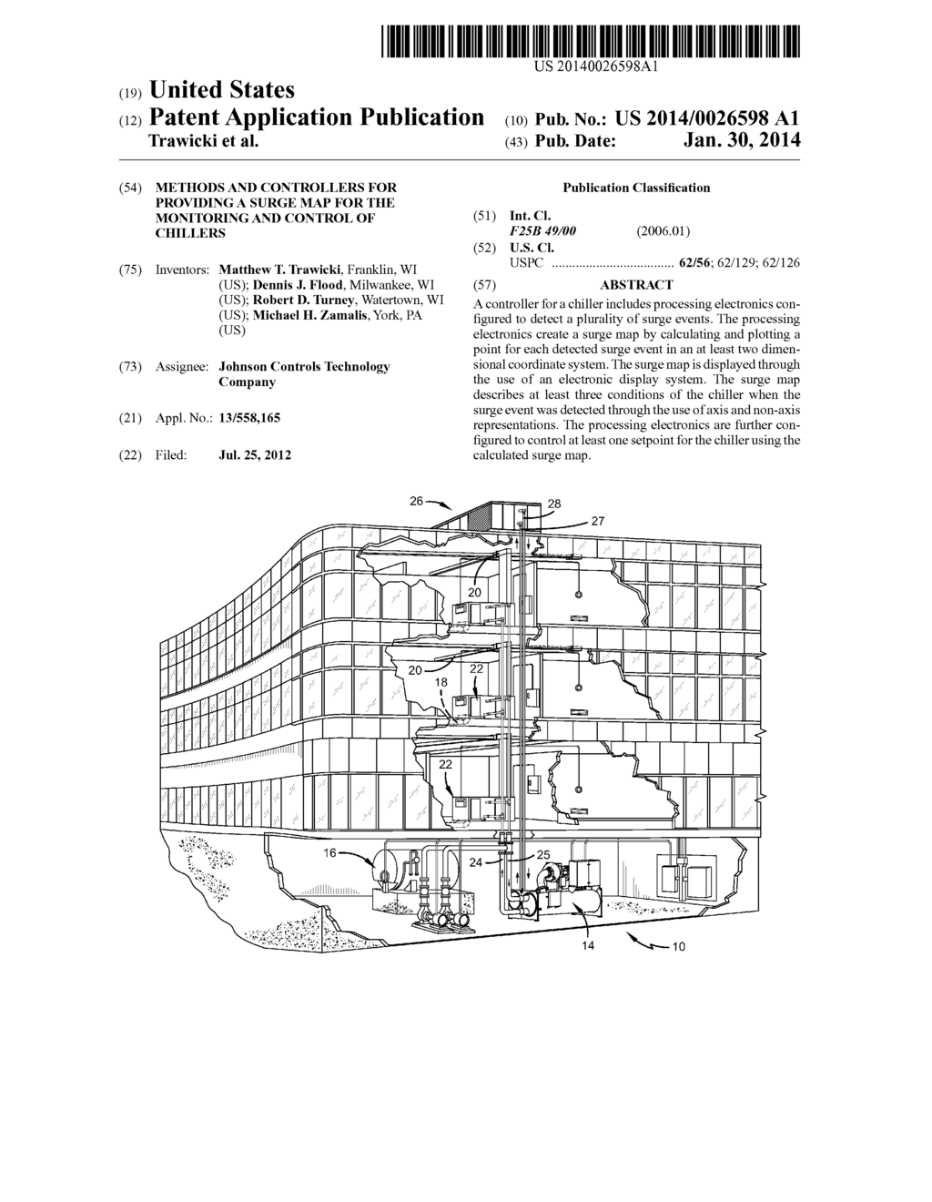 METHODS AND CONTROLLERS FOR PROVIDING A SURGE MAP FOR THE MONITORING AND     CONTROL OF CHILLERS - diagram, schematic, and image 01