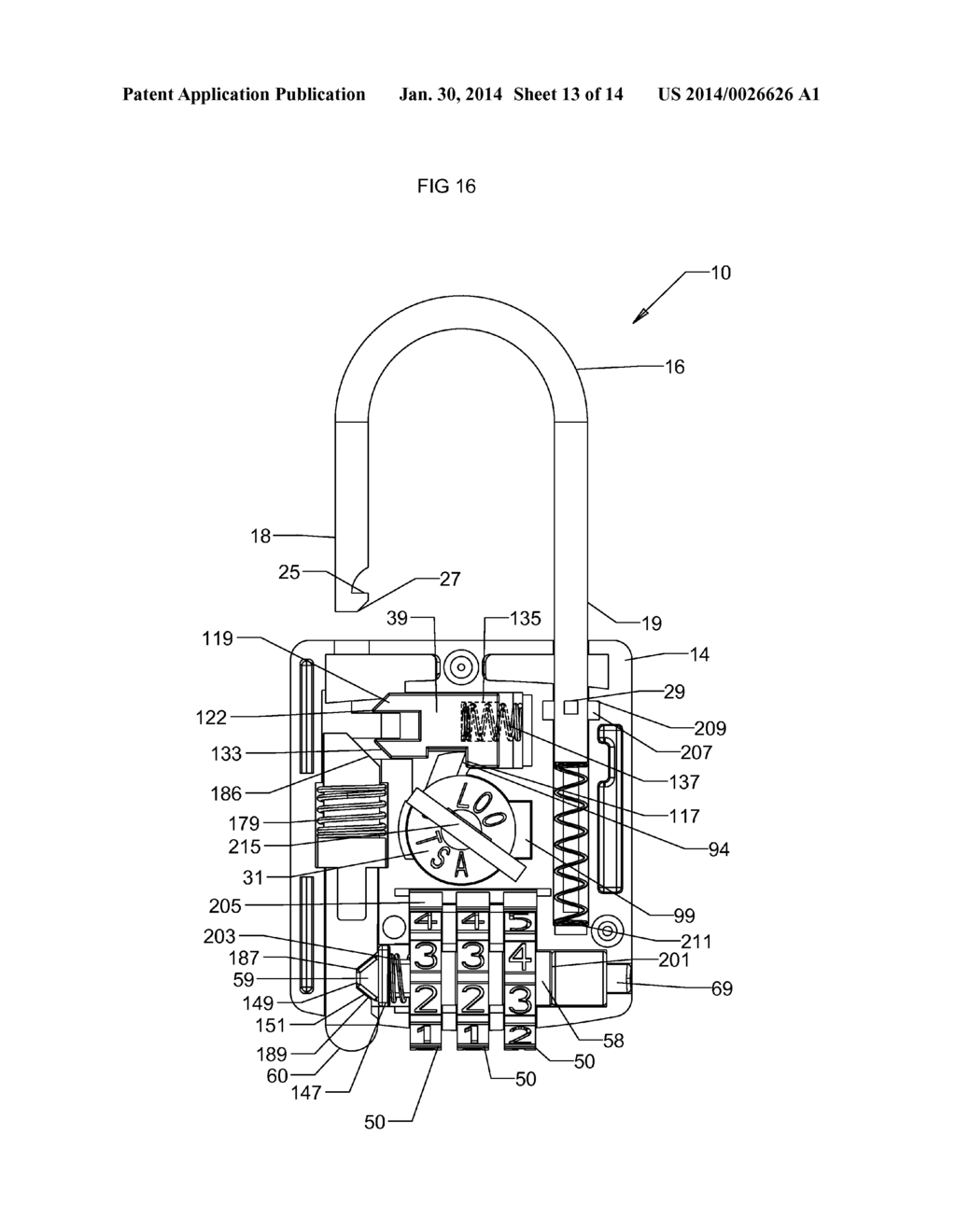 PADLOCK WITH FULLY INTEGRATED DUAL LOCKING SYSTEM - diagram, schematic, and image 14