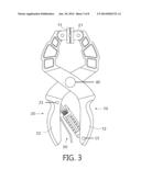 Locking pliers with torque display arrangement diagram and image