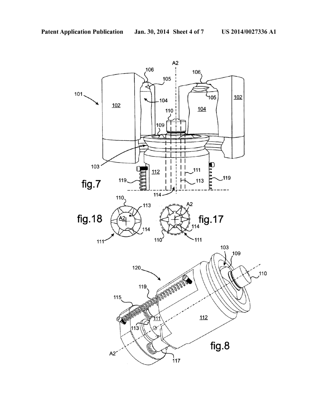 MODULAR RECEPTACLE FORMED BY A PLURALITY OF AXIALLY-NESTABLE CONTAINERS,     AND METHOD FOR PRODUCING SUCH CONTAINERS BY MEANS OF THE BLOW-MOULDING OF     A PREFORM - diagram, schematic, and image 05