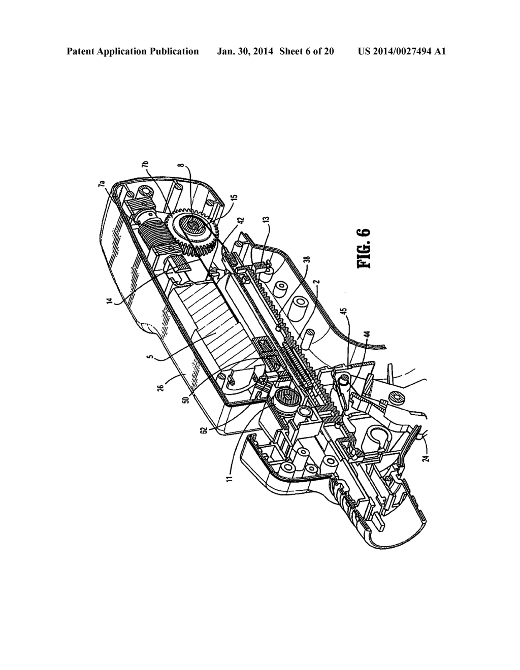 RETRACTION MECHANISM WITH CLUTCH-LESS DRIVE FOR USE WITH A SURGICAL     APPARATUS - diagram, schematic, and image 07