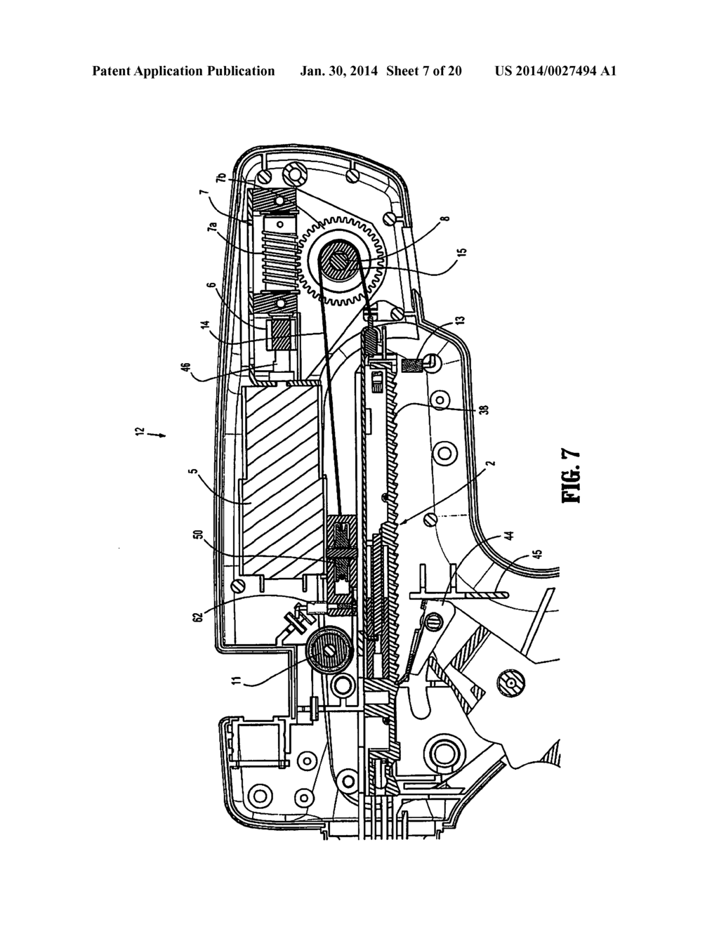 RETRACTION MECHANISM WITH CLUTCH-LESS DRIVE FOR USE WITH A SURGICAL     APPARATUS - diagram, schematic, and image 08