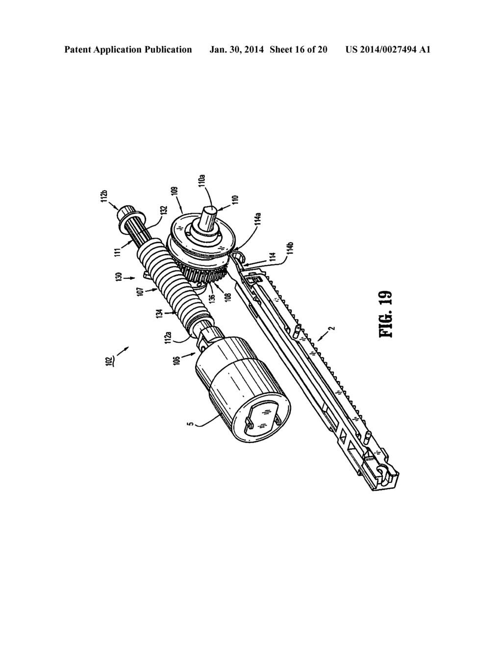 RETRACTION MECHANISM WITH CLUTCH-LESS DRIVE FOR USE WITH A SURGICAL     APPARATUS - diagram, schematic, and image 17