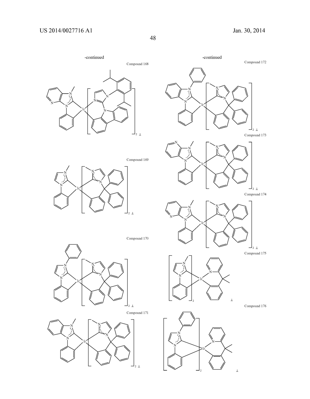 HETEROLEPTIC CYCLOMETALLATED IR(III) COMPLEXES HAVING A CYCLOMETALLATED     6-MEMBERED RING - diagram, schematic, and image 53