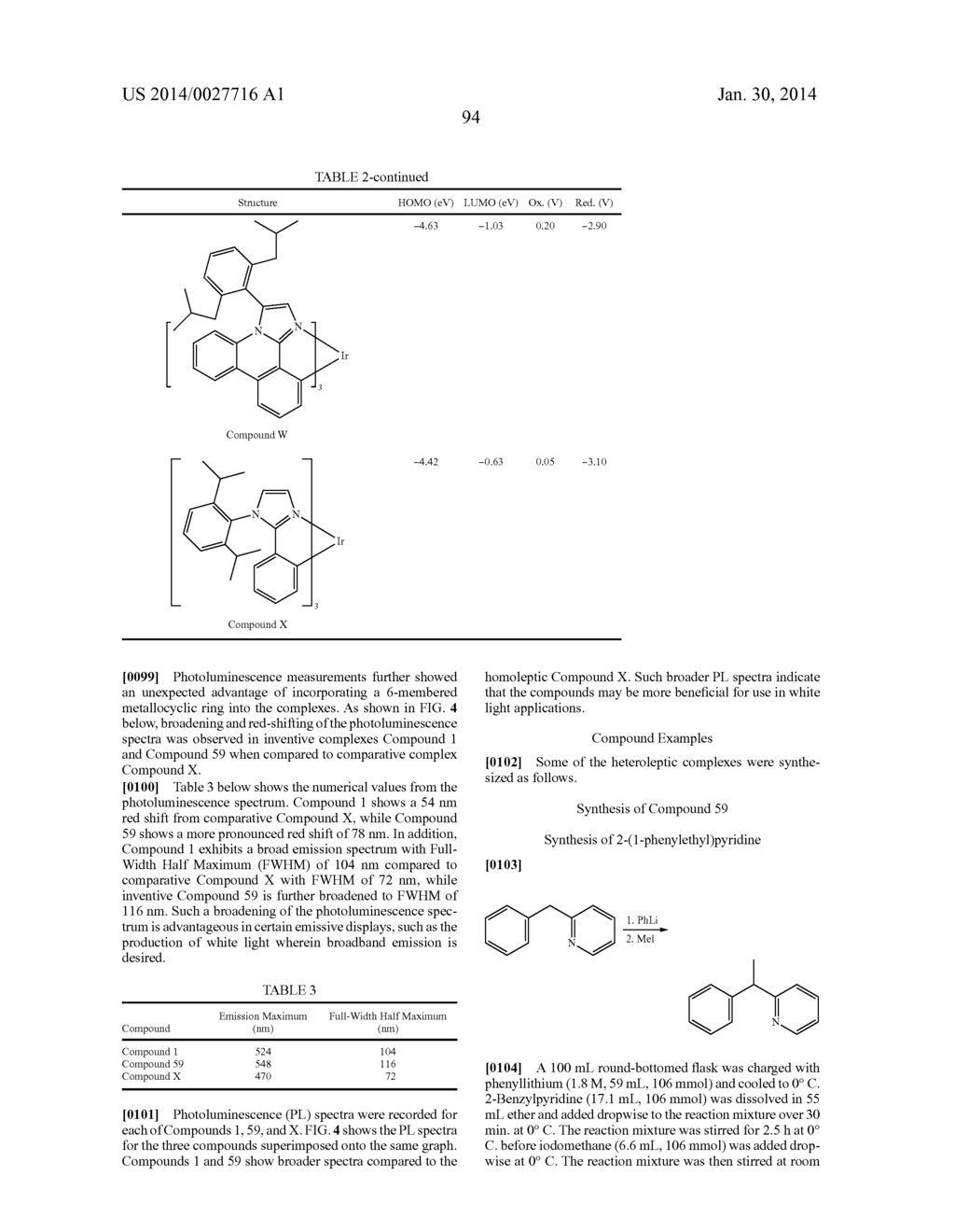 HETEROLEPTIC CYCLOMETALLATED IR(III) COMPLEXES HAVING A CYCLOMETALLATED     6-MEMBERED RING - diagram, schematic, and image 99