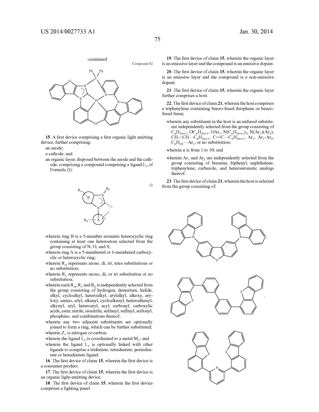 TRANSITION METAL COMPLEXES CONTAINING SUBSTITUTED IMIDAZOLE CARBENE AS     LIGANDS AND THEIR APPLICATION IN OLEDS - diagram, schematic, and image 79