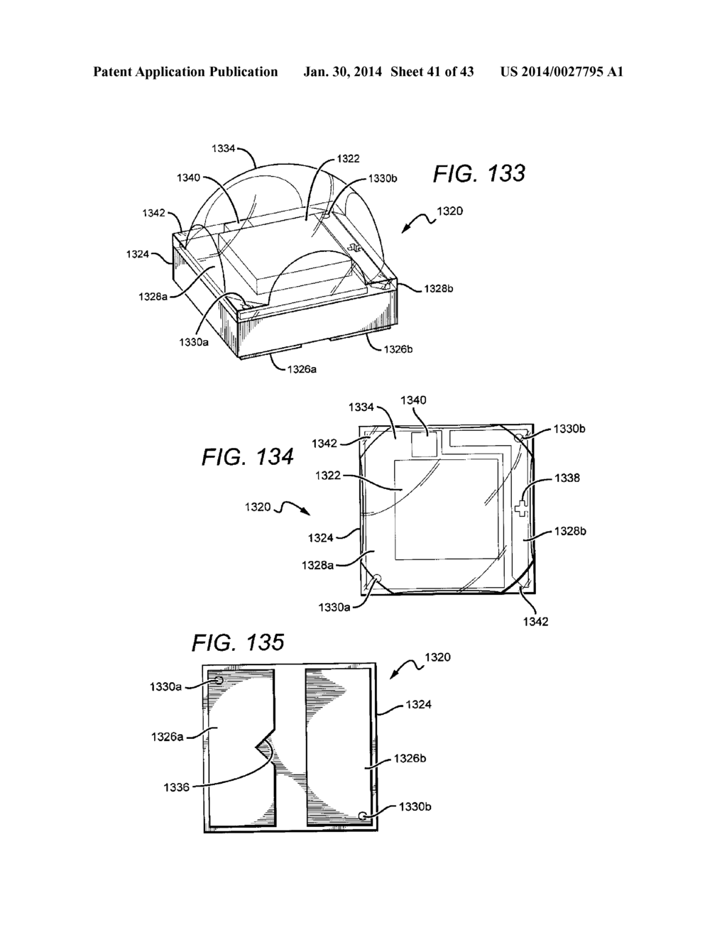 LED PACKAGE WITH ENCAPSULANT HAVING CURVED AND PLANAR SURFACES - diagram, schematic, and image 42