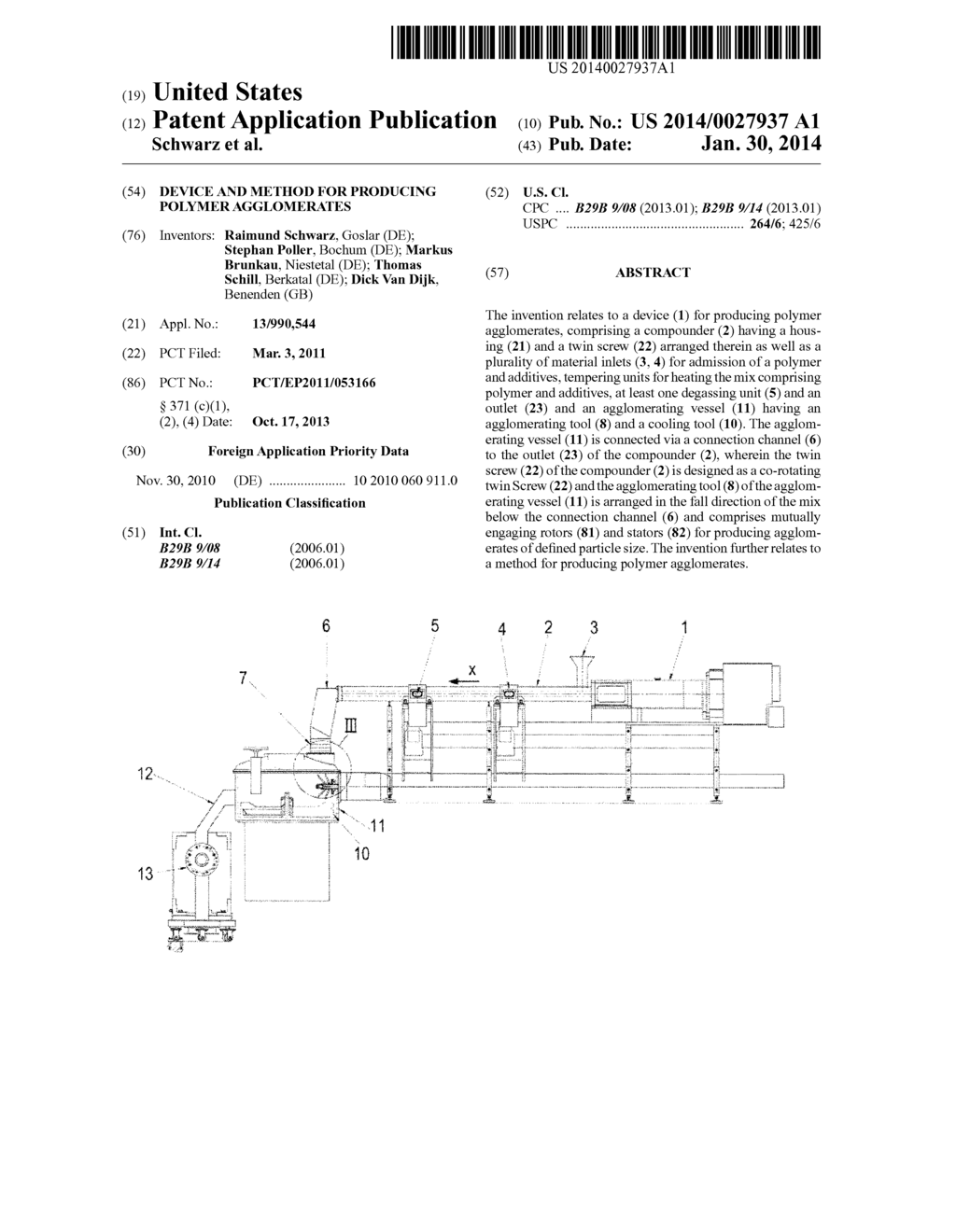 DEVICE AND METHOD FOR PRODUCING POLYMER AGGLOMERATES - diagram, schematic, and image 01