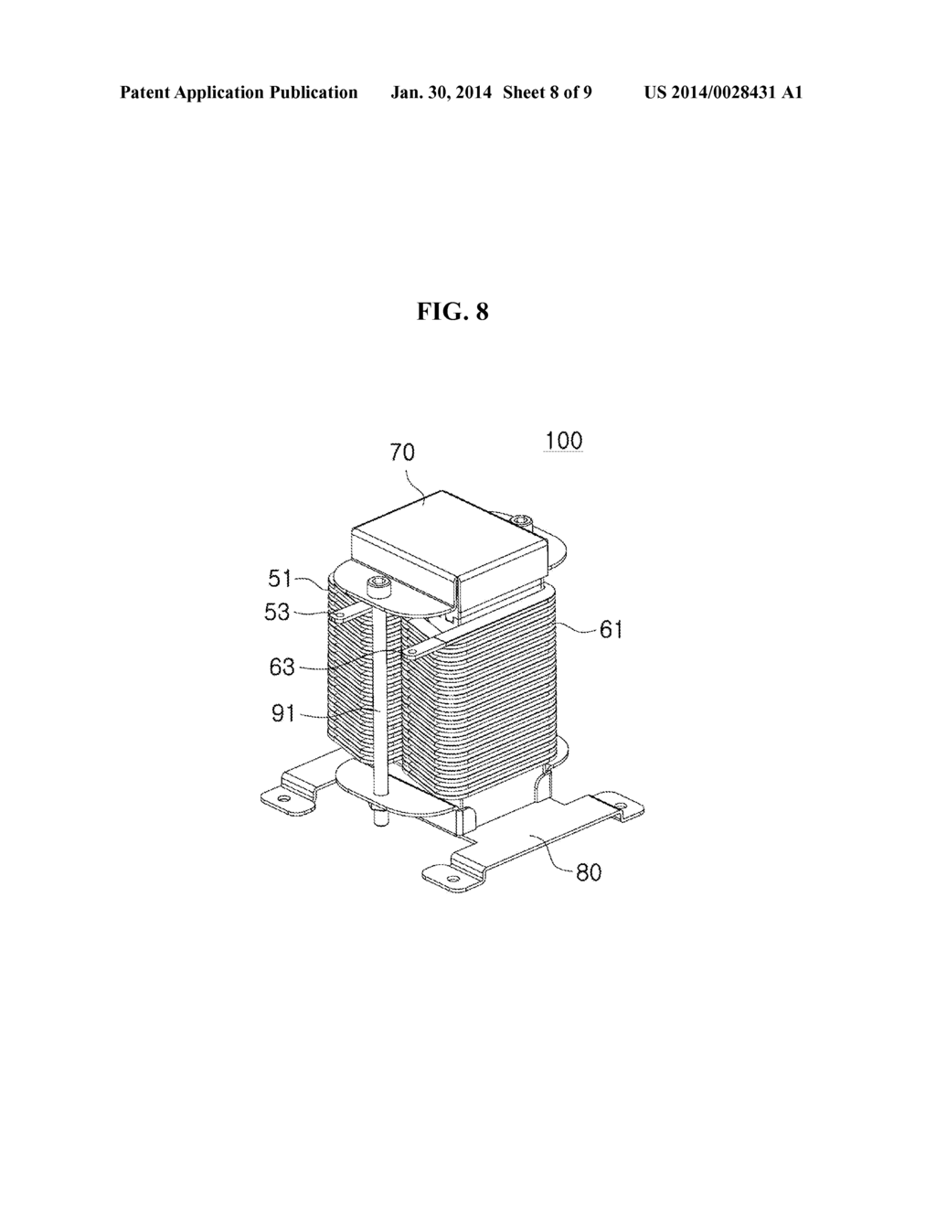 AMORPHOUS METAL CORE, INDUCTION APPARATUS USING SAME, AND METHOD FOR     MANUFACTURING SAME - diagram, schematic, and image 09