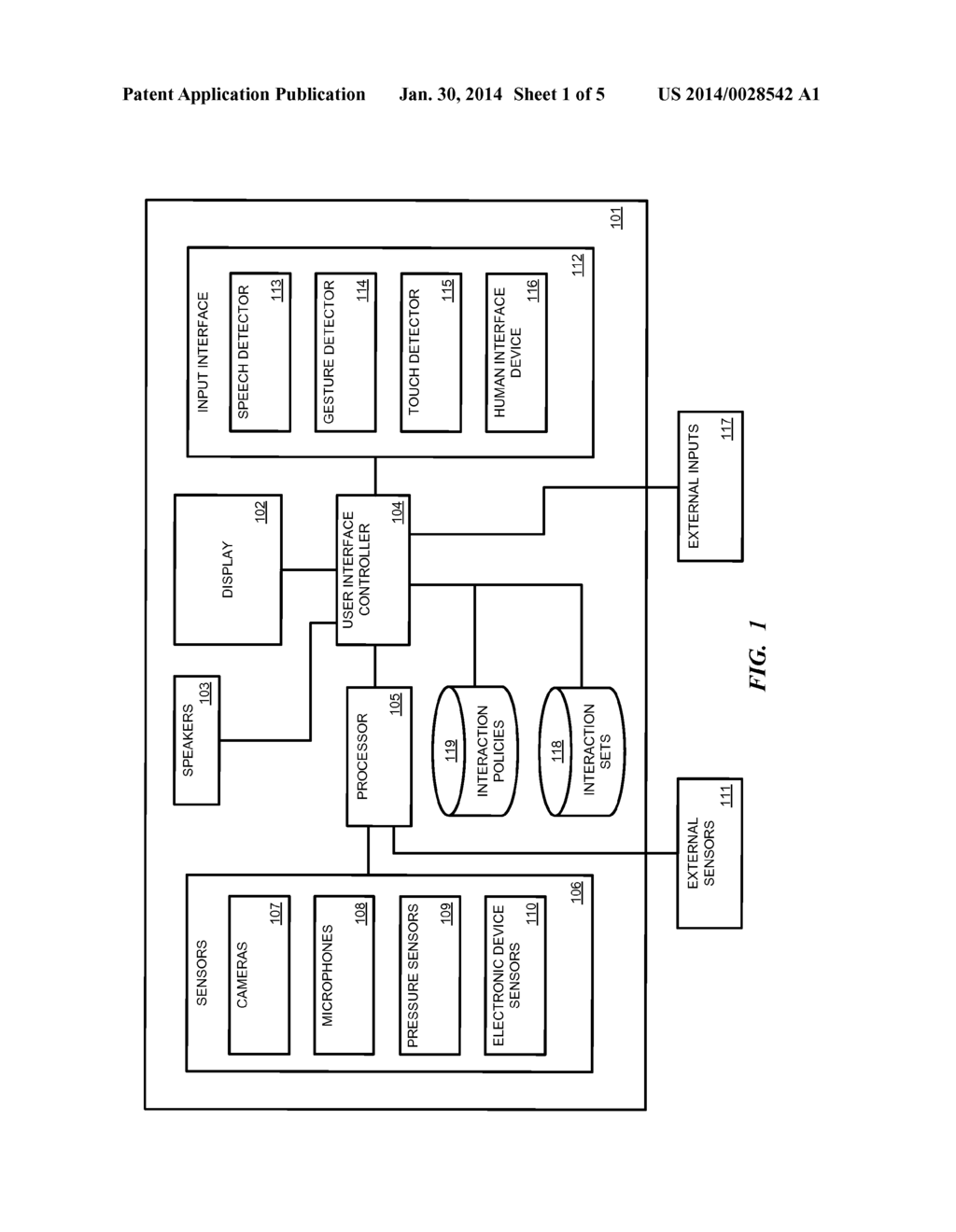 Interaction with Devices Based on User State - diagram, schematic, and image 02