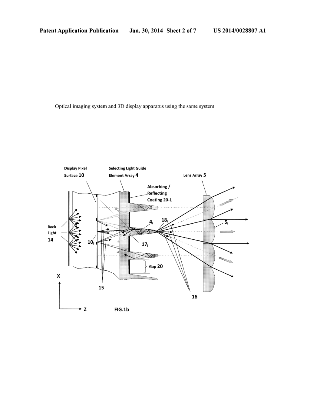 OPTICAL IMAGING SYSTEM AND 3D DISPLAY APPARATUS - diagram, schematic, and image 03