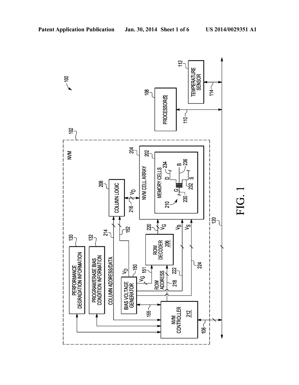 METHODS AND SYSTEMS FOR ADJUSTING NVM CELL BIAS CONDITIONS FOR     PROGRAM/ERASE OPERATIONS TO REDUCE PERFORMANCE DEGRADATION - diagram, schematic, and image 02