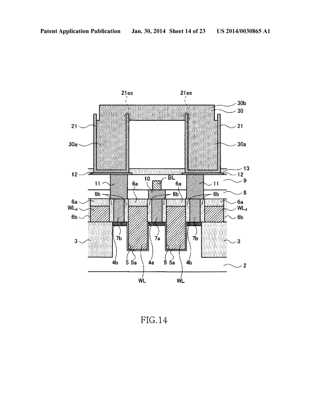 METHOD OF MANUFACTURING SEMICONDUCTOR DEVICE HAVING CYLINDRICAL LOWER     CAPACITOR ELECTRODE - diagram, schematic, and image 15