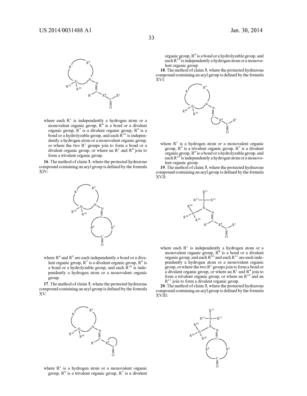 Polymers Functionalized With Protected Hydrazone Compounds Containing An     Acyl Group - diagram, schematic, and image 36