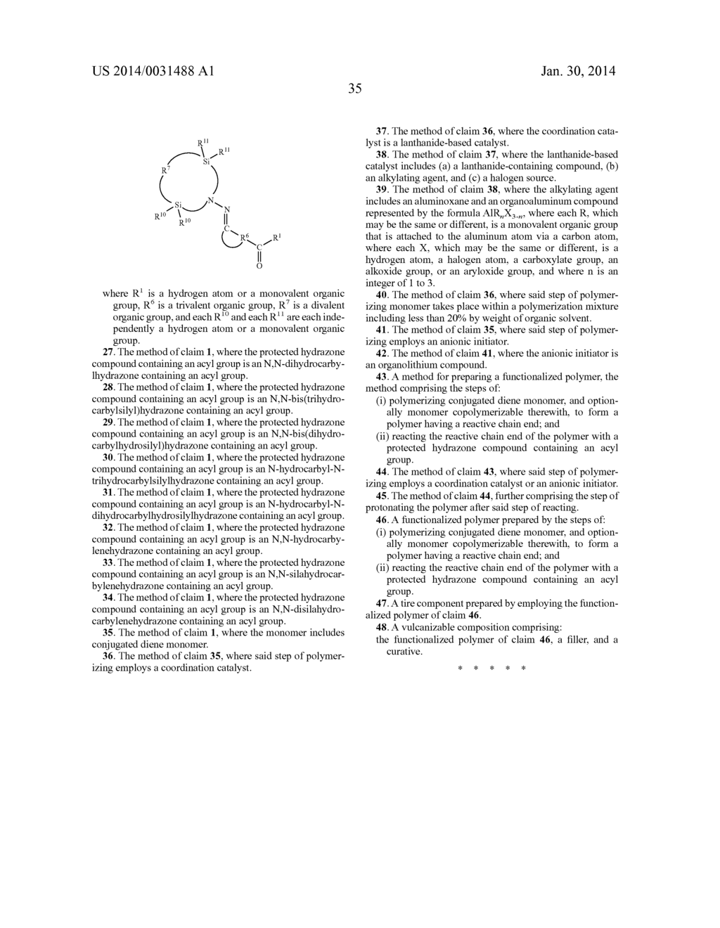 Polymers Functionalized With Protected Hydrazone Compounds Containing An     Acyl Group - diagram, schematic, and image 38