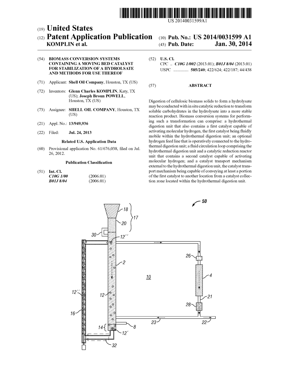 BIOMASS CONVERSION SYSTEMS CONTAINING A MOVING BED CATALYST FOR     STABILIZATION OF A HYDROLSATE AND METHODS FOR USE THEREOF - diagram, schematic, and image 01