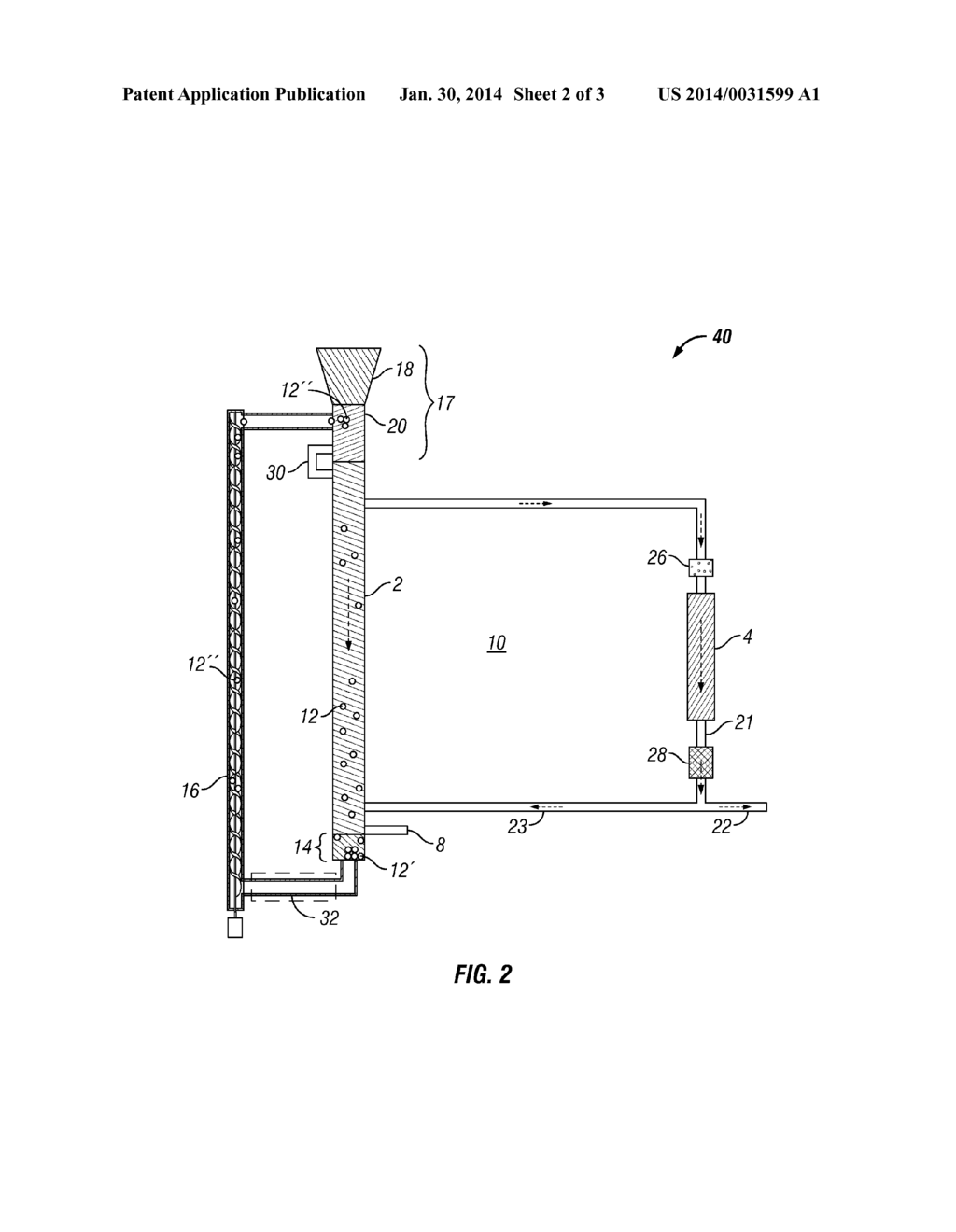 BIOMASS CONVERSION SYSTEMS CONTAINING A MOVING BED CATALYST FOR     STABILIZATION OF A HYDROLSATE AND METHODS FOR USE THEREOF - diagram, schematic, and image 03