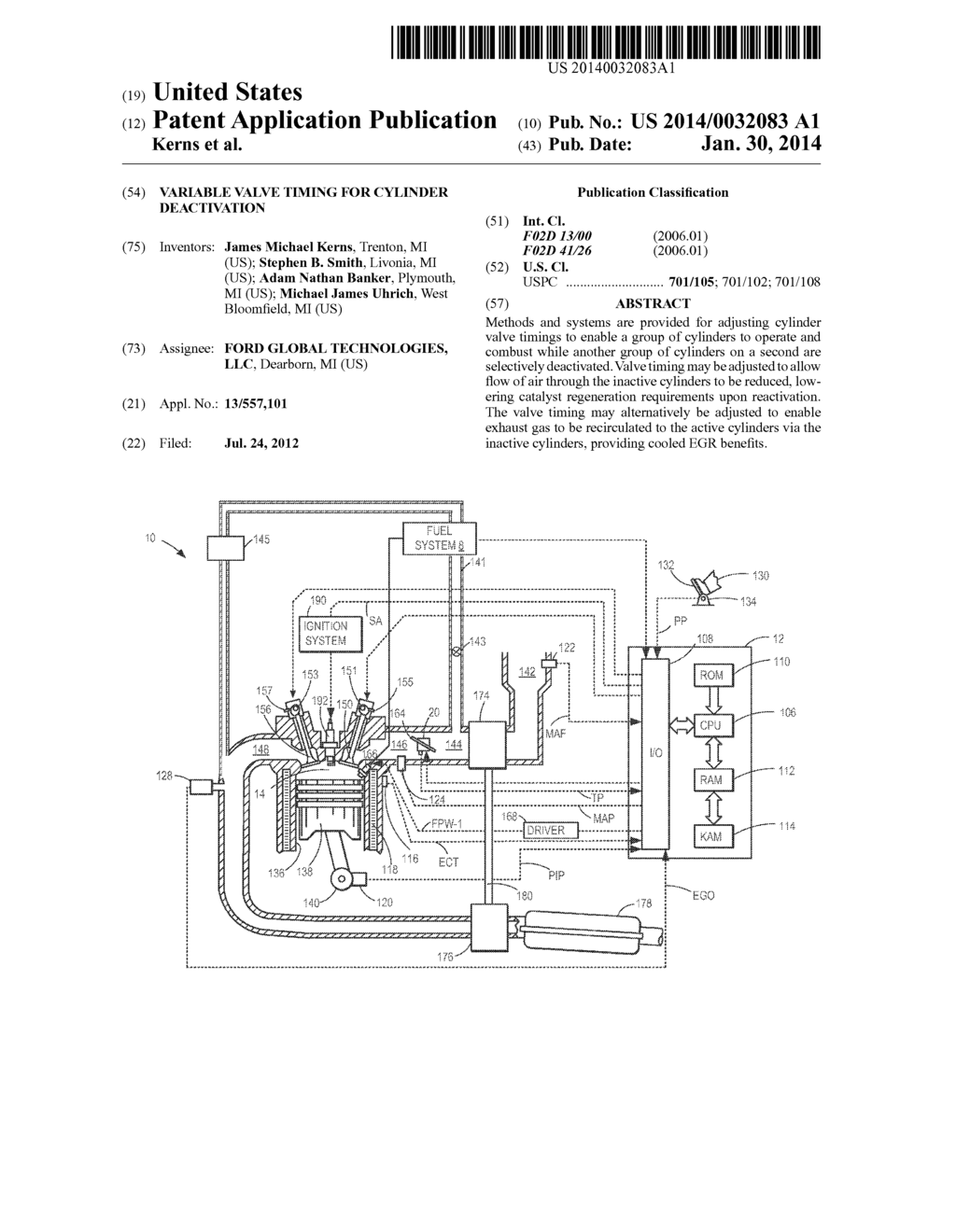 VARIABLE VALVE TIMING FOR CYLINDER DEACTIVATION - diagram, schematic, and image 01