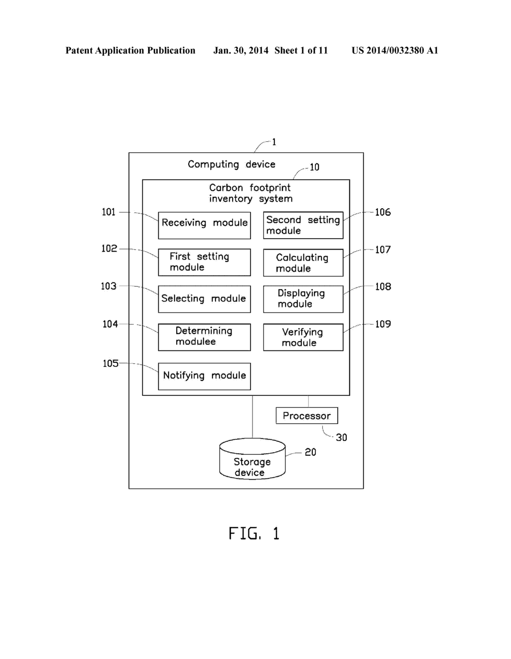 COMPUTERIZED CARBON FOOTPRINT INVENTORY OF PRODUCTS AND COMPUTNG DEVICE     FOR INVENTORYING CARBON FOOTPRINT OF THE PRODUCTS - diagram, schematic, and image 02