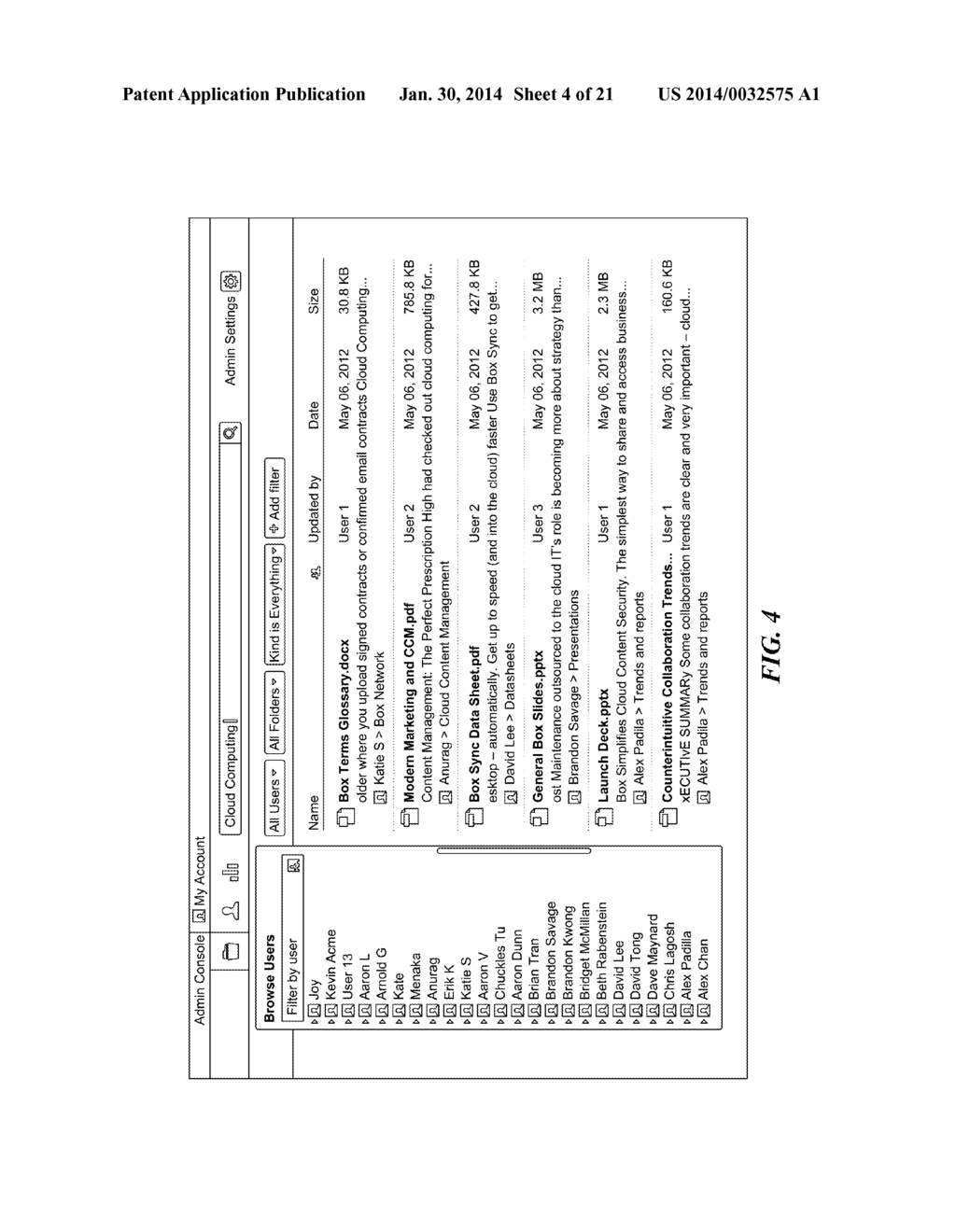 SYSTEM AND METHOD FOR ADVANCED SEARCH AND FILTERING MECHANISMS FOR     ENTERPRISE ADMINISTRATORS IN A CLOUD-BASED ENVIRONMENT - diagram, schematic, and image 05