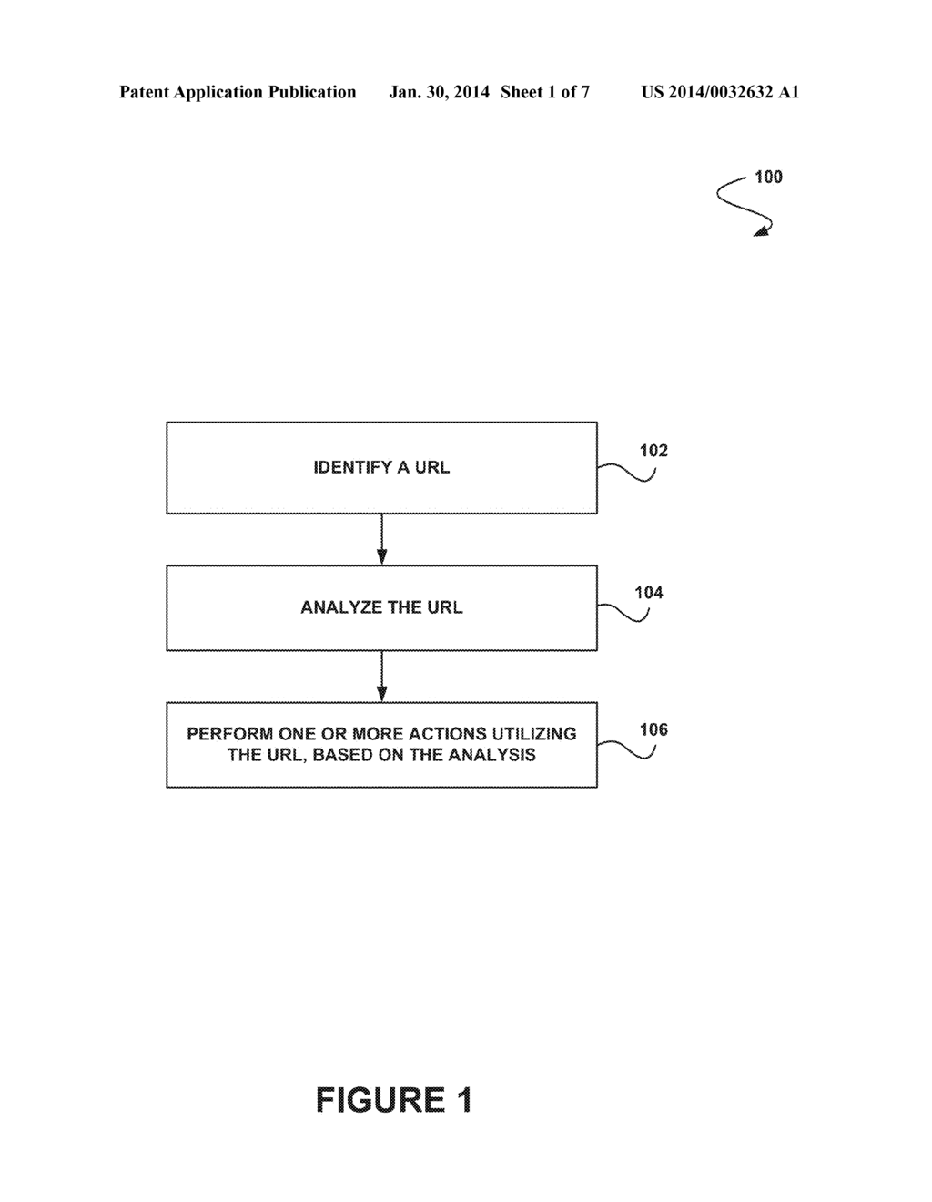 SYSTEM, METHOD AND COMPUTER PROGRAM PRODUCT FOR PERFORMING ONE OR MORE     ACTIONS UTILIZING A UNIFORM RESOURCE LOCATOR - diagram, schematic, and image 02