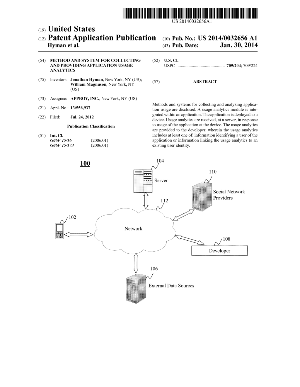 METHOD AND SYSTEM FOR COLLECTING AND PROVIDING APPLICATION USAGE ANALYTICS - diagram, schematic, and image 01