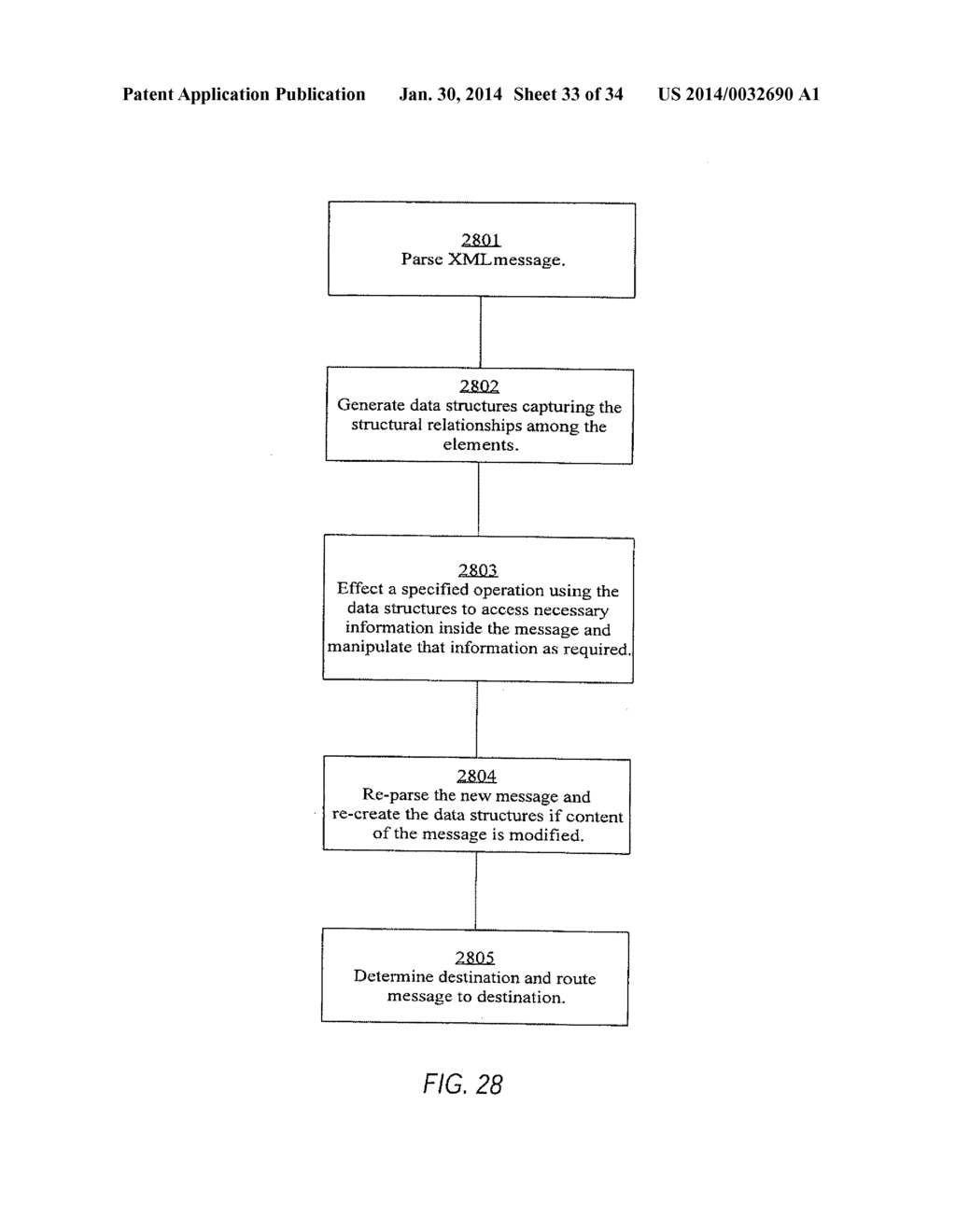 Method and Apparatus For High-Speed Processing of Structured Application     Messages in a Network Device - diagram, schematic, and image 34