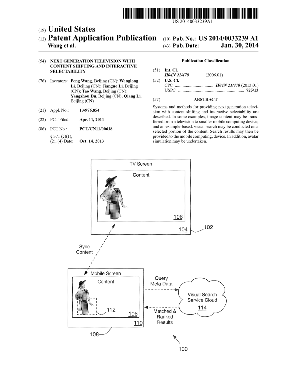 NEXT GENERATION TELEVISION WITH CONTENT SHIFTING AND INTERACTIVE     SELECTABILITY - diagram, schematic, and image 01