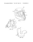 Helmet Having Magnetically Coupled Cheek Pads diagram and image