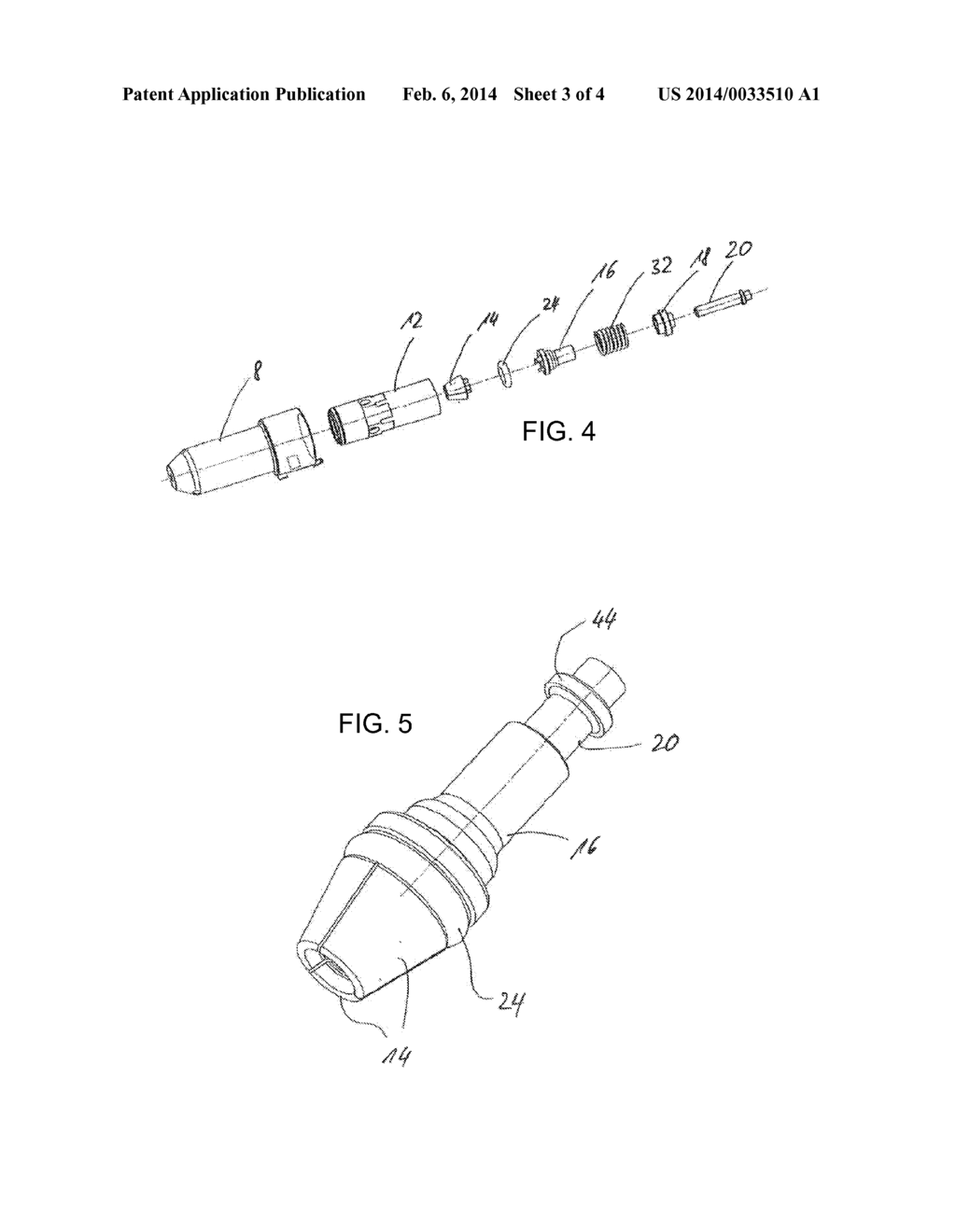 DEVICE AND METHOD FOR REVERSIBLY GRIPPING A BOLT-SHAPED ELEMENT, IN     PARTICULAR A RIVET MANDREL - diagram, schematic, and image 04