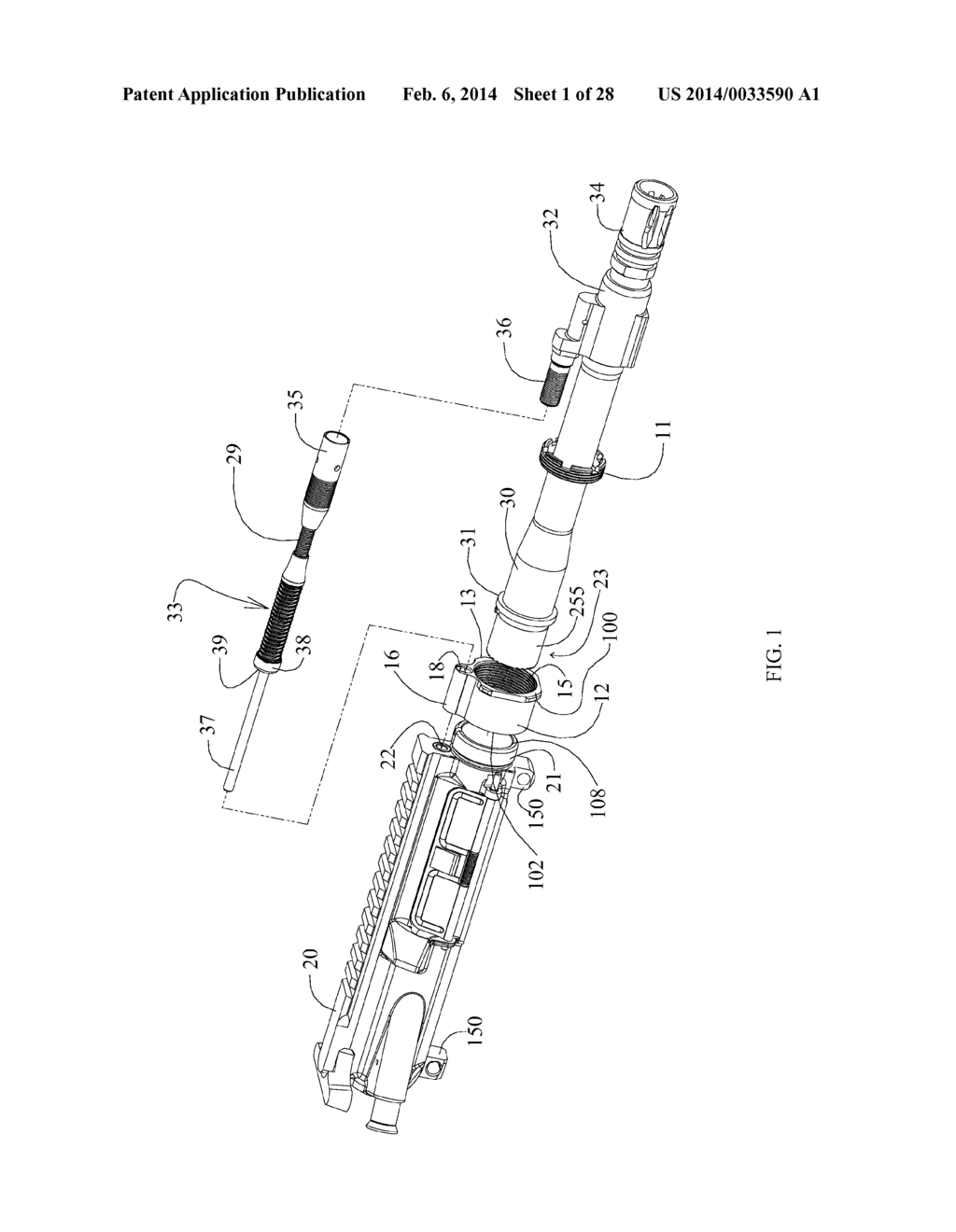 BARREL NUT ASSEMBLY AND METHOD TO ATTACH A BARREL TO A FIREARM USING SUCH     ASSEMBLY - diagram, schematic, and image 02