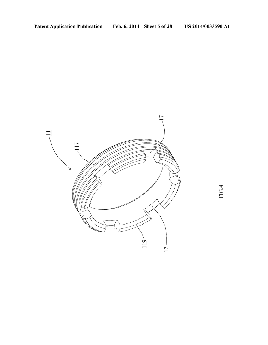 BARREL NUT ASSEMBLY AND METHOD TO ATTACH A BARREL TO A FIREARM USING SUCH     ASSEMBLY - diagram, schematic, and image 06