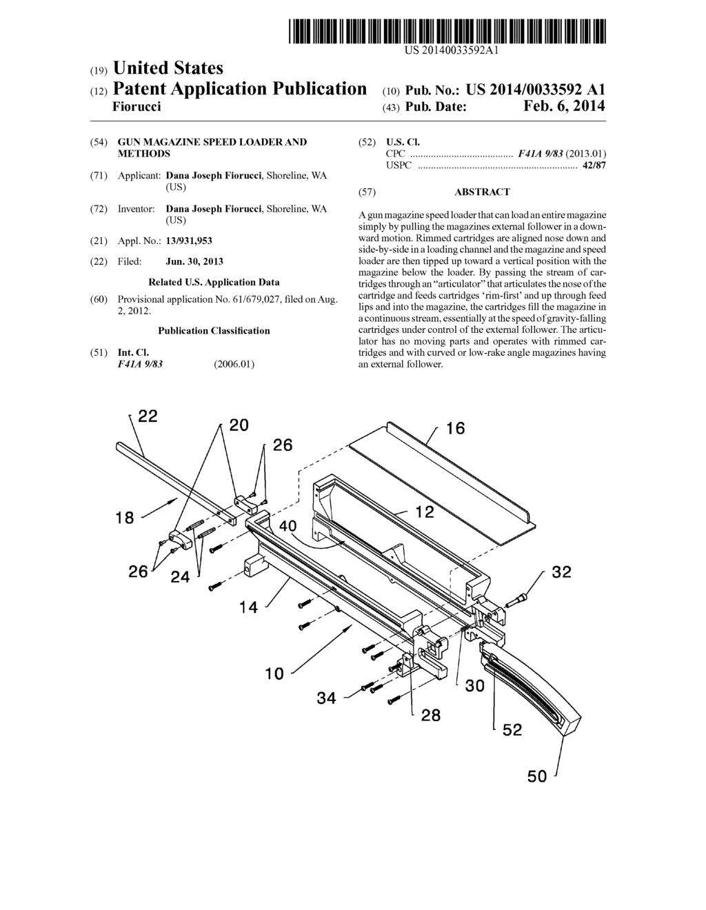 GUN MAGAZINE SPEED LOADER AND METHODS - diagram, schematic, and image 01