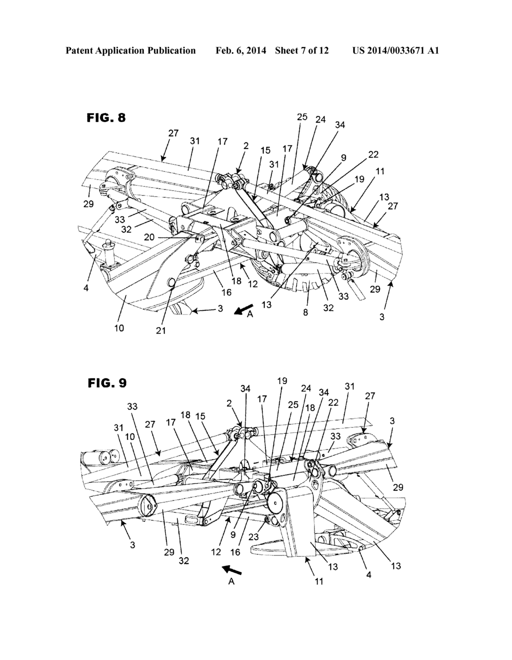 AGRICULTURAL MACHINE WITH AN IMPROVED FOLDING DEVICE - diagram, schematic, and image 08