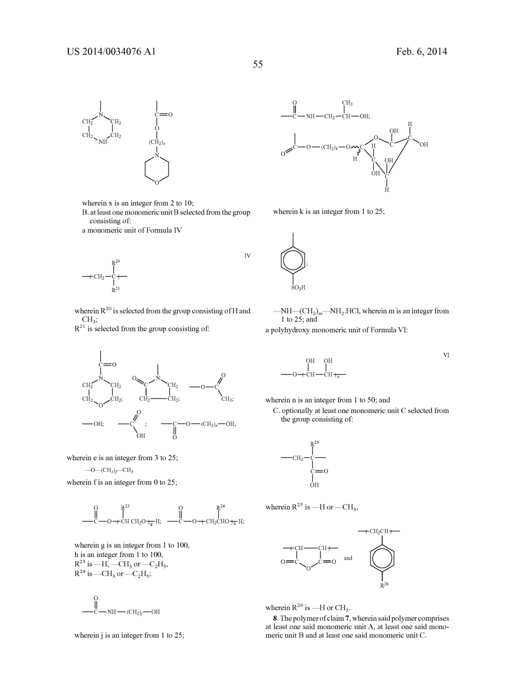 POLYMERS, COMPOSITIONS AND METHODS OF USE FOR FOAMS, LAUNDRY DETERGENTS,     SHOWER RINSES AND COAGULANTS - diagram, schematic, and image 56