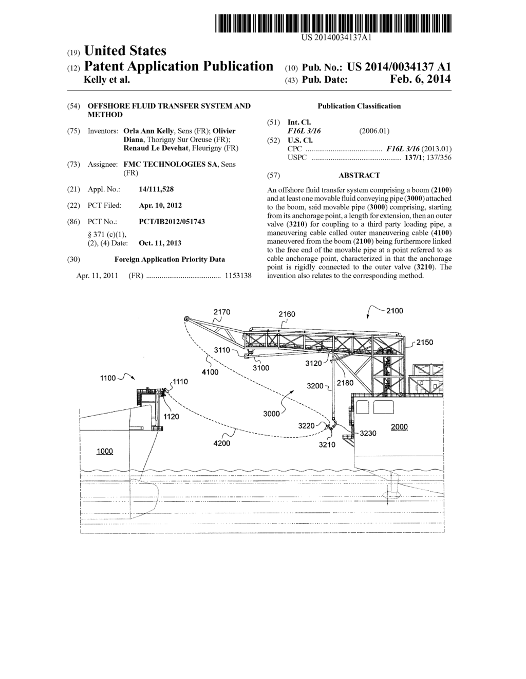 Offshore Fluid Transfer System and Method - diagram, schematic, and image 01