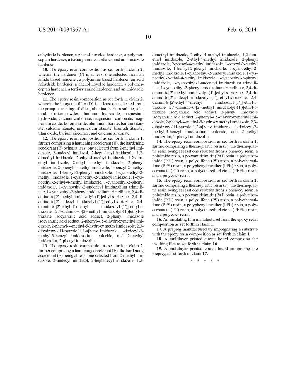 EPOXY RESIN COMPOSITION FOR PRITNED CIRCUIT BOARD, INSULATING FILM,     PREPREG, AND MULTILAYER PRINTED CIRCUIT BOARD - diagram, schematic, and image 14