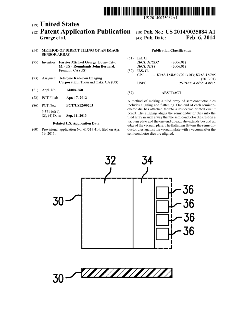 METHOD OF DIRECT  TILING OF AN IMAGE SENSOR ARRAY - diagram, schematic, and image 01