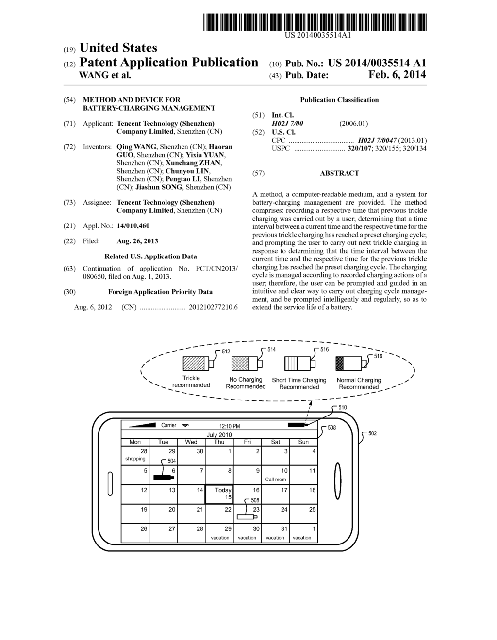 METHOD AND DEVICE FOR BATTERY-CHARGING MANAGEMENT - diagram, schematic, and image 01